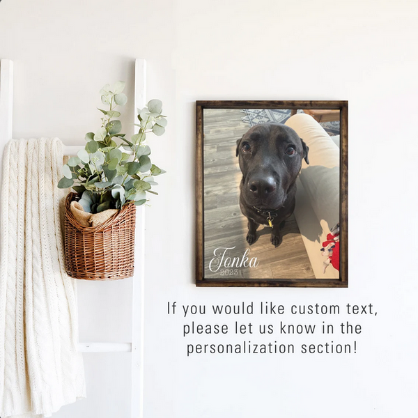 Custom Pet Photo Print Canvas