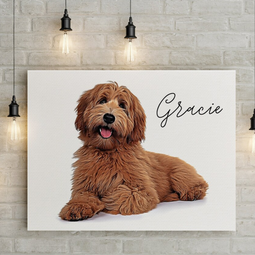 Custom Pet Photo Print Canvas