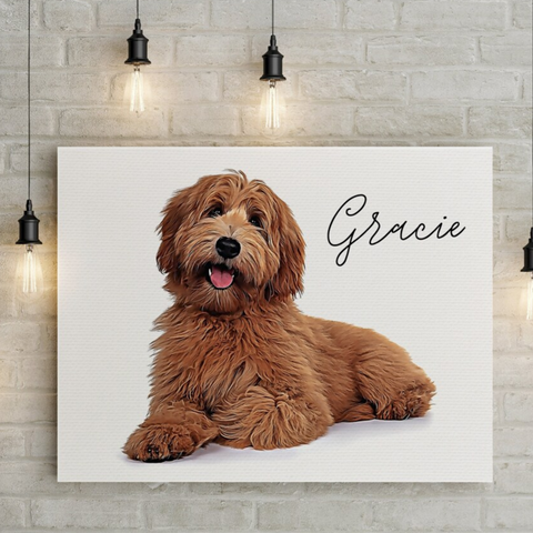 Custom Pet Photo Print Canvas