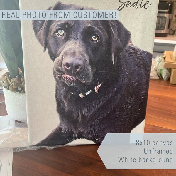 Custom Pet Photo Print Canvas