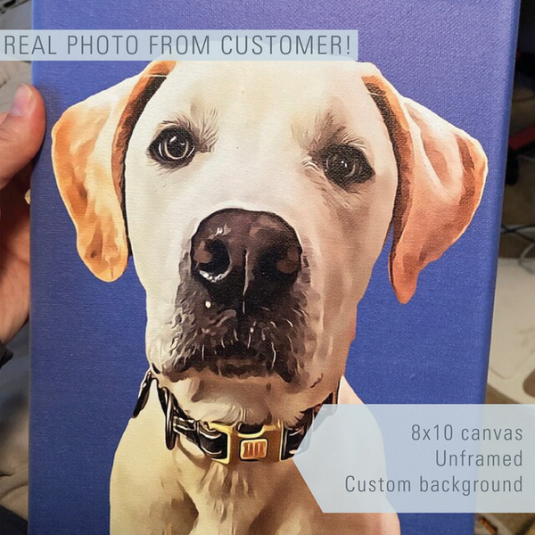 Custom Pet Photo Print Canvas