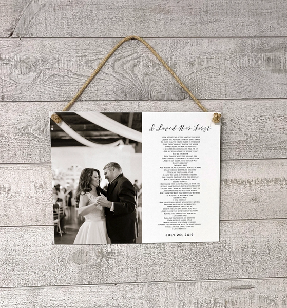 Custom Father Daughter Dance Print on Rope Board