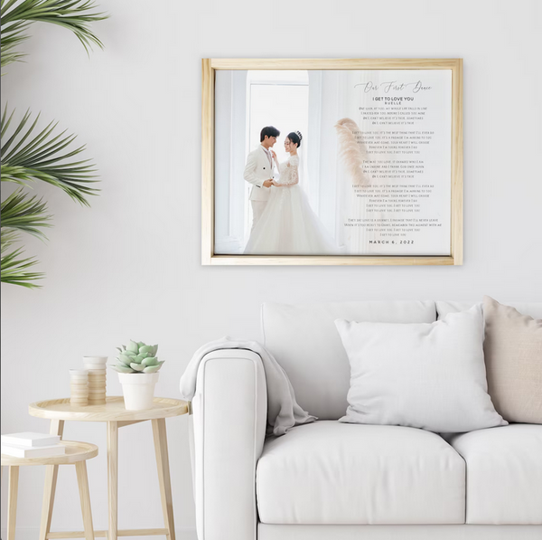 Our First Dance — Custom Framed First Dance Print on Canvas