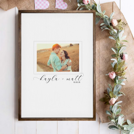 Wedding Guest Book Alternative — Personalized Canvas Print