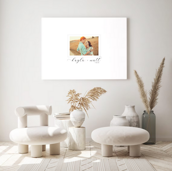 Wedding Guest Book Alternative — Personalized Canvas Print