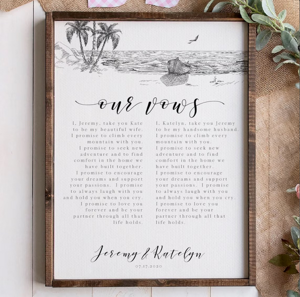 Our Vows — Fully Customizable Wedding Vows