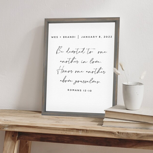 Custom Bible Verse Wedding Print