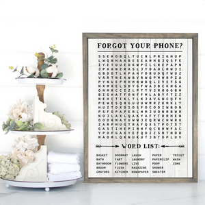 Bathroom Word Search Print