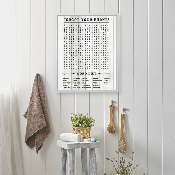 Bathroom Word Search Print