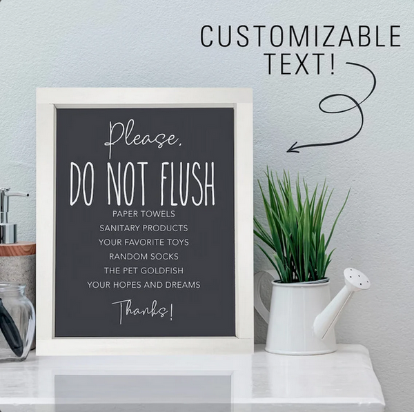 Please Do Not Flush — Faux Textured Background