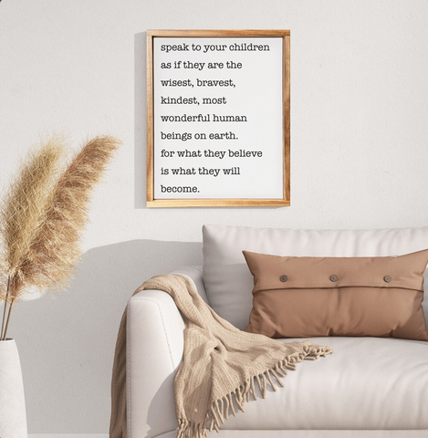 Speak to Your Children — Wood Framed Canvas Wall Decor