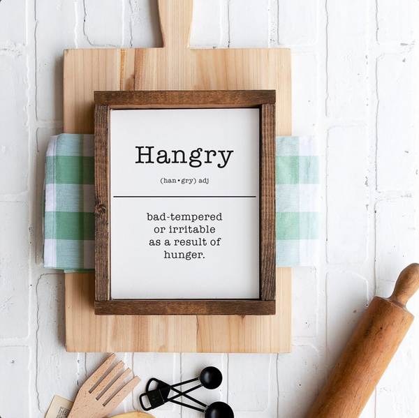 Hangry Definition Sign