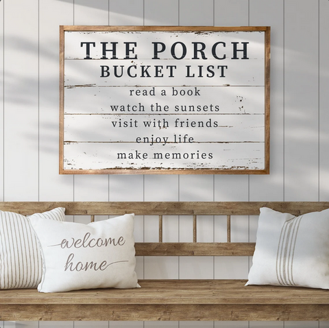 The Porch Bucket List