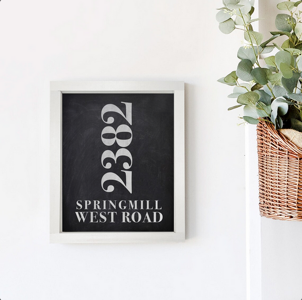 Modern Porch Address Sign on Canvas