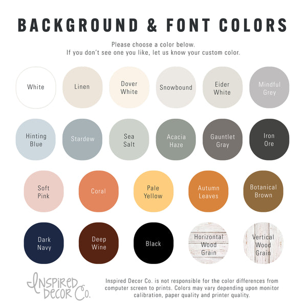 Customizable Kitchen Conversions Chart