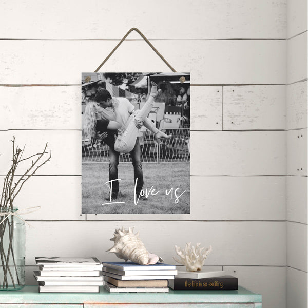 I Love Us quote with Picture background Personalized Print, Valentines Gift