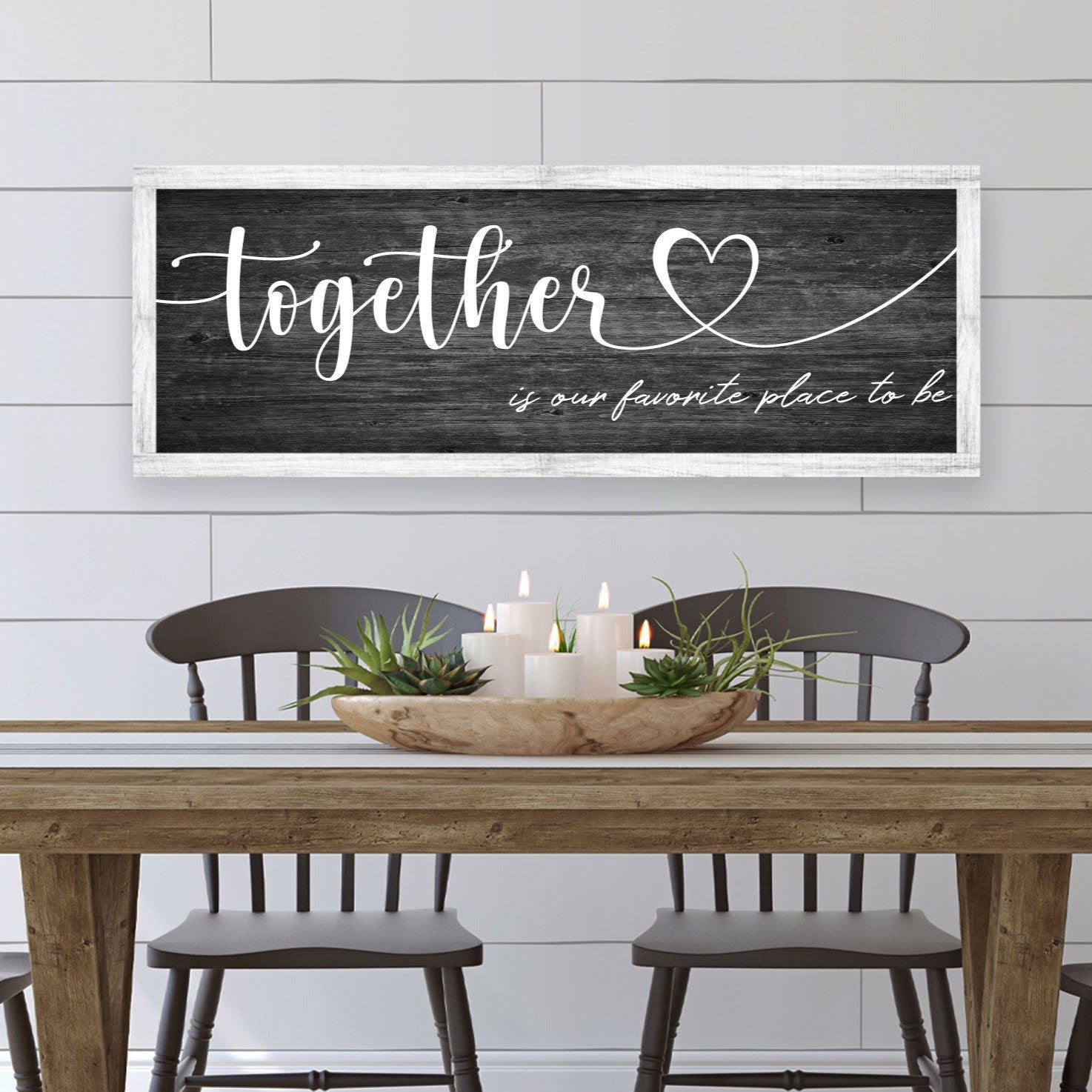 Together is Our Favorite Place to Be on Wood Decor, Framed Wood Farmhouse Decor, Wood Panel Texture on Wood Wall Hanging, Home Decor