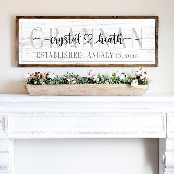 Your Name & Date Custom Wedding Wall Decor, Custom Wedding Gifts, Anniversary Gift, Gifts for Her, Bridal Shower, Farmhouse Wedding